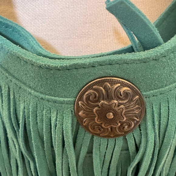 Idyllwind Teal Fringe Shoulder Bag. NWOT - Picture 3 of 6